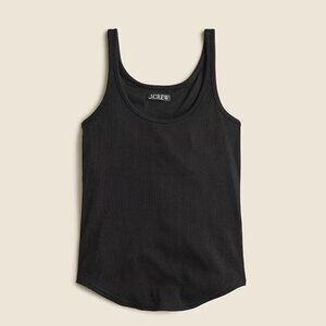 XS Black Jcrew Vintage rib shelf-bra tank top